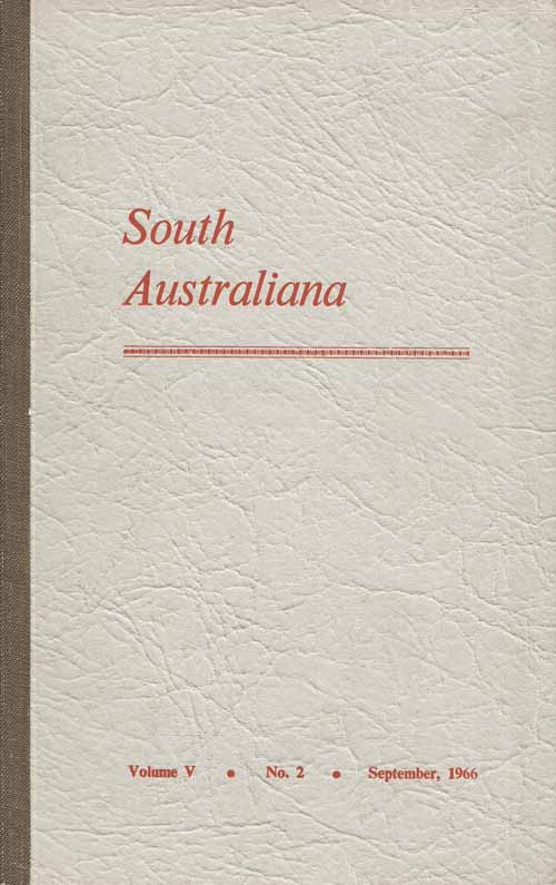Image for South Australiana Volume V No.2 September 1966