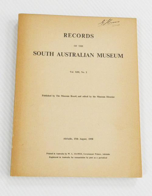Image for Records of the South Australian Museum Volume XIII No 2