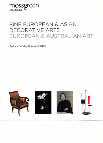 Fine European & Asian Decorative Arts, European & Australian Art (Auction Catalogue) Image for Fine European & Asian Decorative Arts, European & Australian Art (Auction Catalogue)
