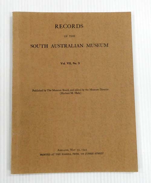 Image for Records of the South Australian Museum Volume VII No 3