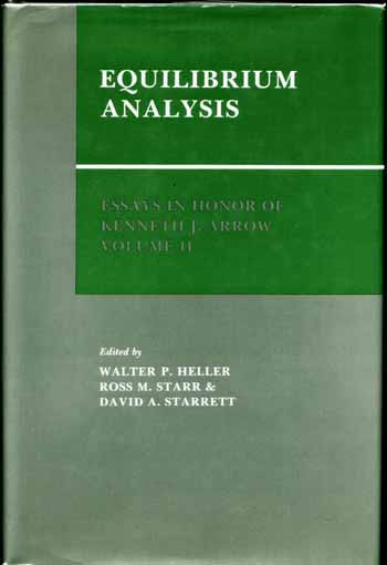 Image for Equilibrium Analysis Essays in Honor of Kenneth J. Arrow Volume II